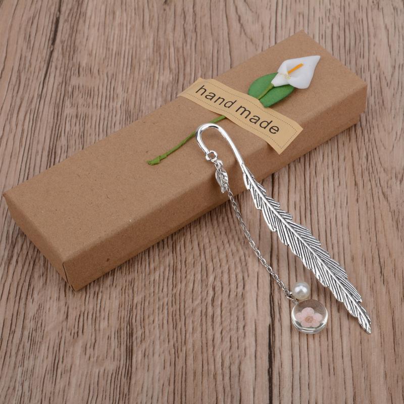Metal Flower Pendant Bookmark - Ideal Gift