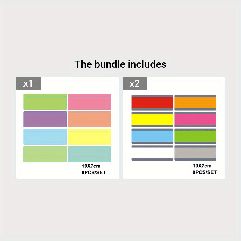 8 Pack Reading Highlight Strips Bookmark Rulers