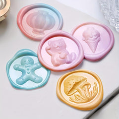 1 Pc Seal Wax Stamp 3D Fire Paint Embossed Solid Brass DIY Scrapbooking