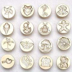 1 Pc Seal Wax Stamp 3D Fire Paint Embossed Solid Brass DIY Scrapbooking