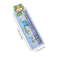 5pcs Student Cartoon Stationery Set Pencil Gift Supplies