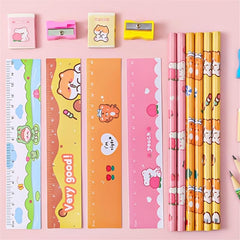 5pcs Student Cartoon Stationery Set Pencil Gift Supplies