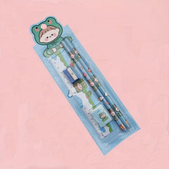 5pcs Student Cartoon Stationery Set Pencil Gift Supplies