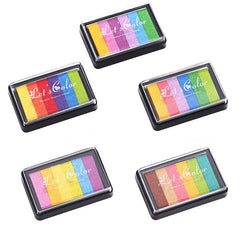 6pcs Colors Ink Pad for Rubber Stamps Paper Wood Fabric