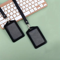 Portable Card Holder Set with Lanyard for Office and School ID Cards