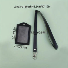 Portable Card Holder Set with Lanyard for Office and School ID Cards