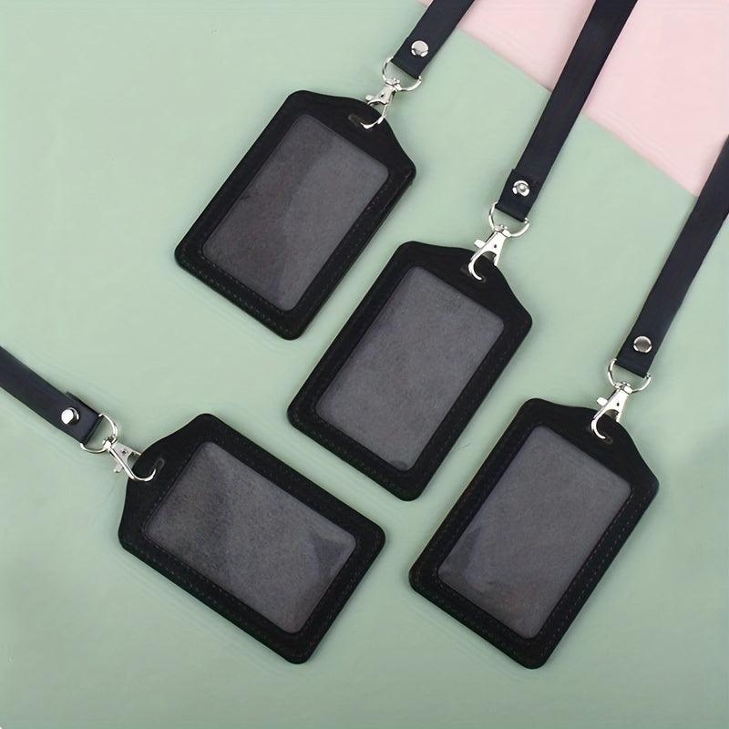 Portable Card Holder Set with Lanyard for Office and School ID Cards