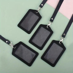 Portable Card Holder Set with Lanyard for Office and School ID Cards