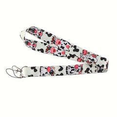 Cartoon Spotted Cow Mobile Phone Lanyard ID Card U Disk Camera Tag Key Chain