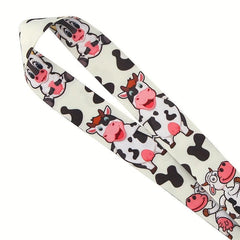 Cartoon Spotted Cow Mobile Phone Lanyard ID Card U Disk Camera Tag Key Chain