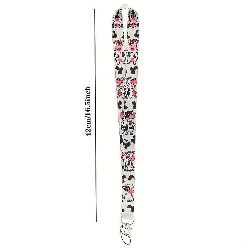 Cartoon Spotted Cow Mobile Phone Lanyard ID Card U Disk Camera Tag Key Chain