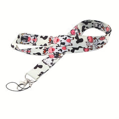 Cartoon Spotted Cow Mobile Phone Lanyard ID Card U Disk Camera Tag Key Chain