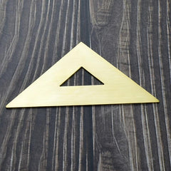Metal Isosceles Triangle Ruler Brass Geometry Measuring Tool School Supplies