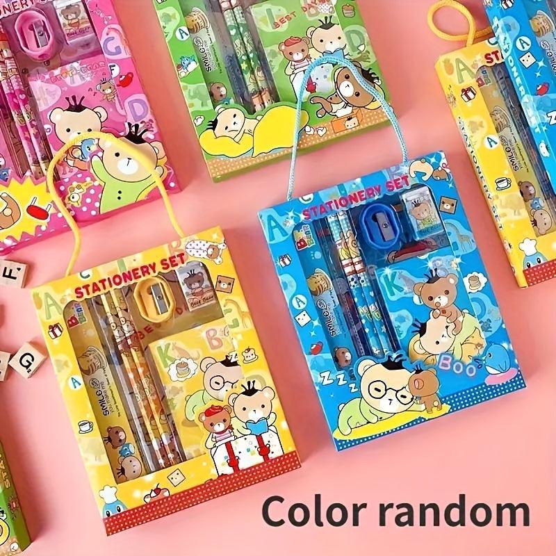 6-Piece Student Stationery Set Teenagers Learning Box Office Stationery