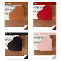 Heart-shaped Leather Bookmark - Student Gift
