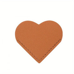 Heart-shaped Leather Bookmark - Student Gift