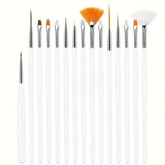 15pcs Fine Detail Paint Brush Set for Acrylic Watercolor Models Nail Art