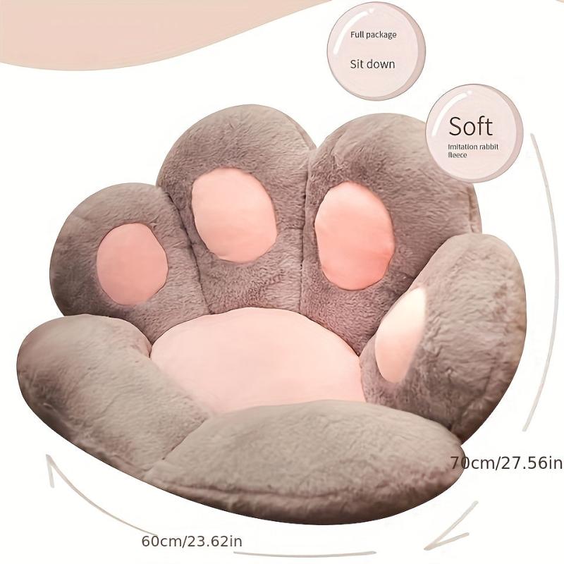 Cat Paw Floor Cushion w/ Detachable Sheep Plush - Gamer Chair