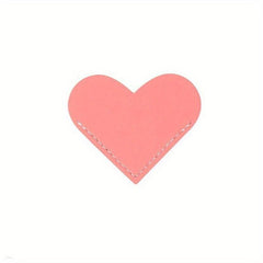 1PC PU Leather Love Heart Bookmark Student Gift