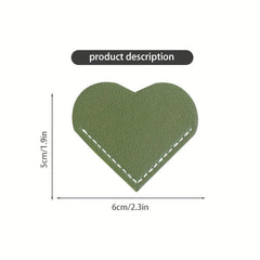1PC PU Leather Love Heart Bookmark Student Gift