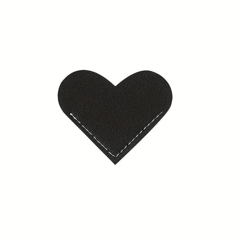 1PC PU Leather Love Heart Bookmark Student Gift