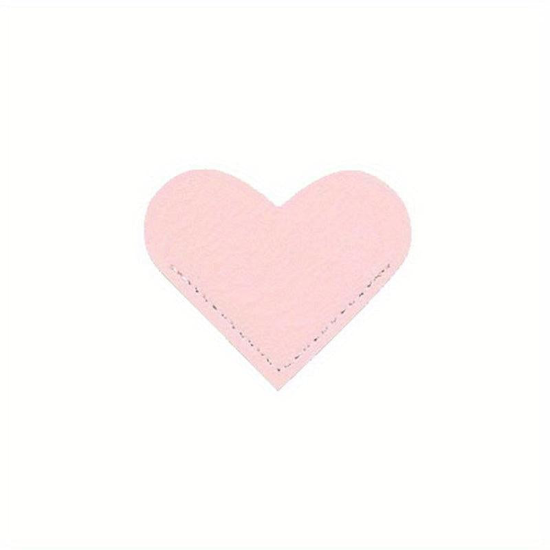 1PC PU Leather Love Heart Bookmark Student Gift