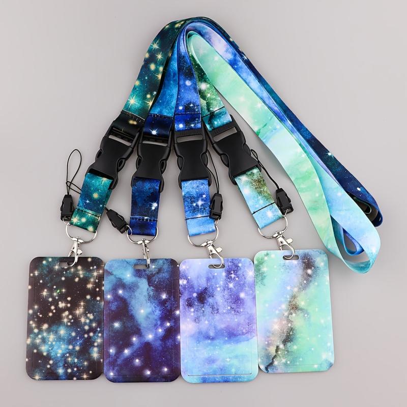 ID Card Holder & Lanyard Set - Holds ID Card, Business Cards, Cash, Keys