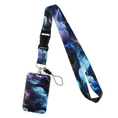 ID Card Holder & Lanyard Set - Holds ID Card, Business Cards, Cash, Keys