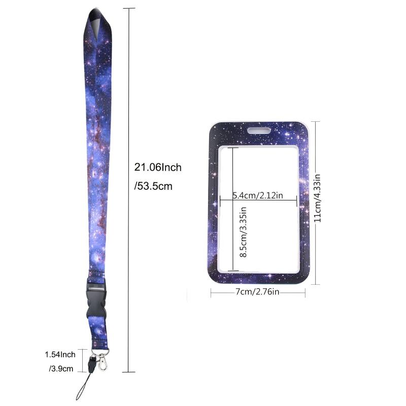 ID Card Holder & Lanyard Set - Holds ID Card, Business Cards, Cash, Keys