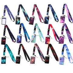 ID Card Holder & Lanyard Set - Holds ID Card, Business Cards, Cash, Keys