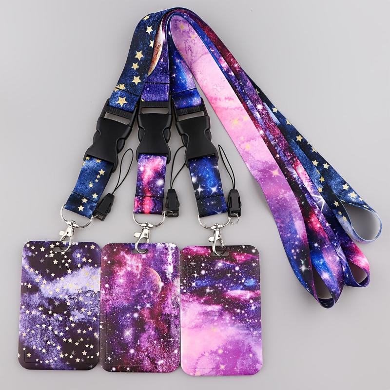 ID Card Holder & Lanyard Set - Holds ID Card, Business Cards, Cash, Keys