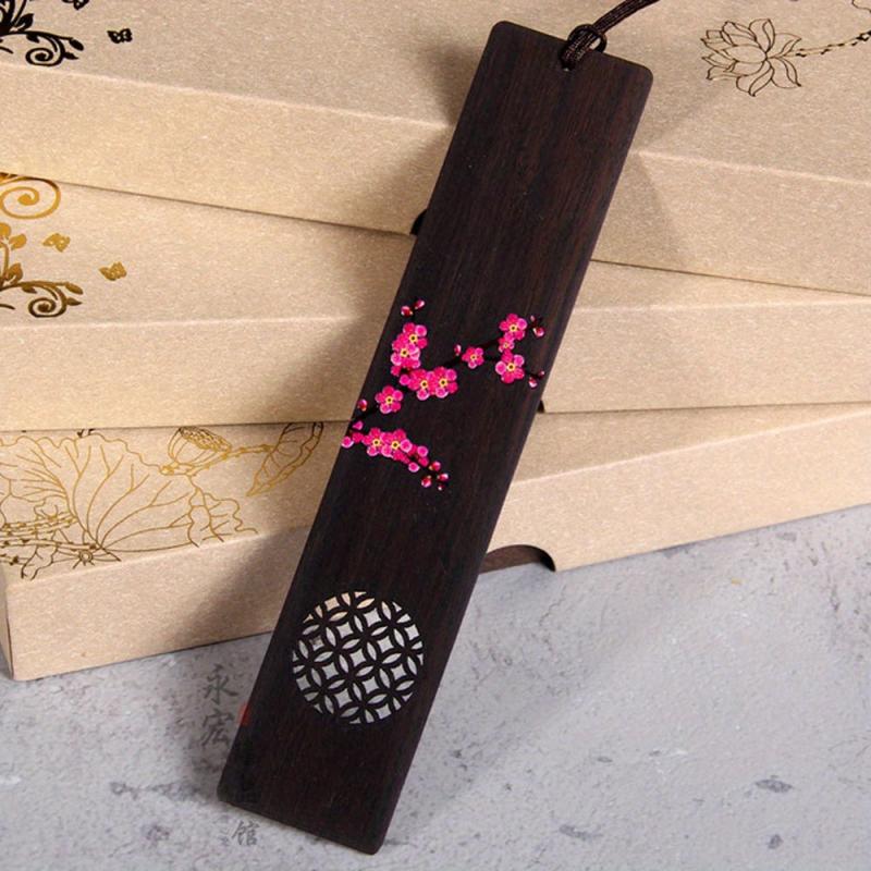 Plum Blossom Butterfly Wooden Bookmark Chinese Style Book Clip