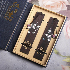 Plum Blossom Butterfly Wooden Bookmark Chinese Style Book Clip