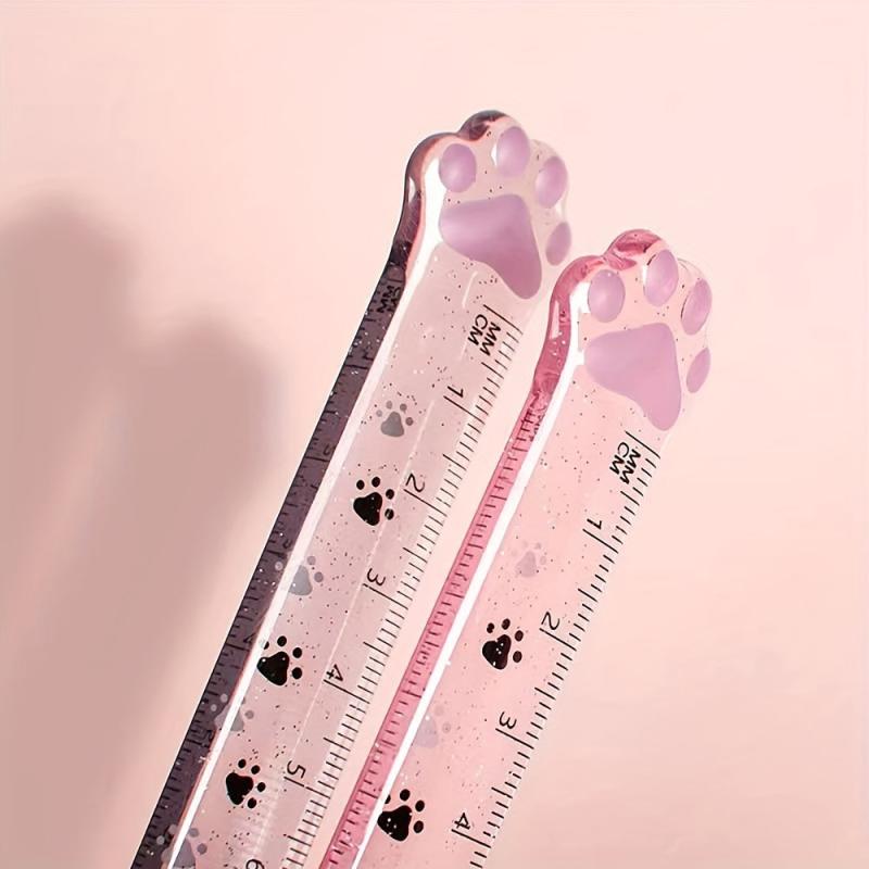 Cat Claw Straight Ruler Student Stationery Measuring Ruler