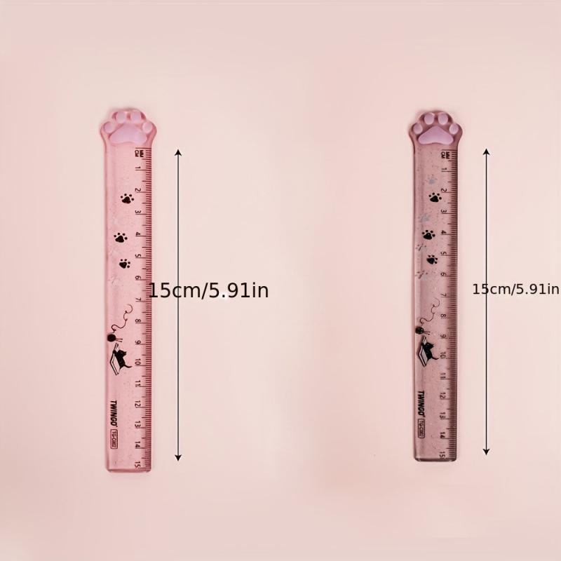 Cat Claw Straight Ruler Student Stationery Measuring Ruler