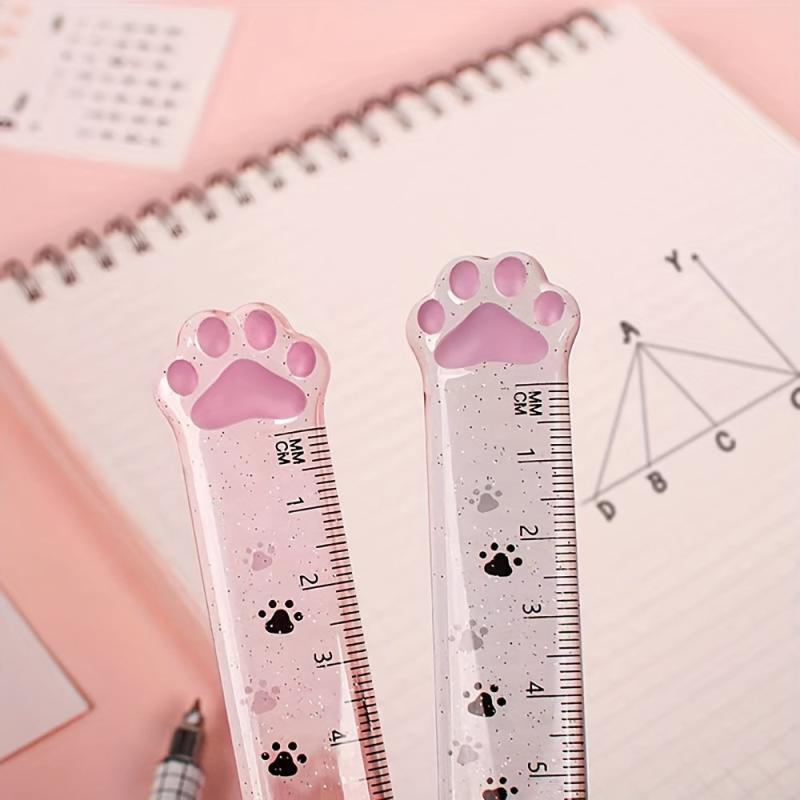 Cat Claw Straight Ruler Student Stationery Measuring Ruler