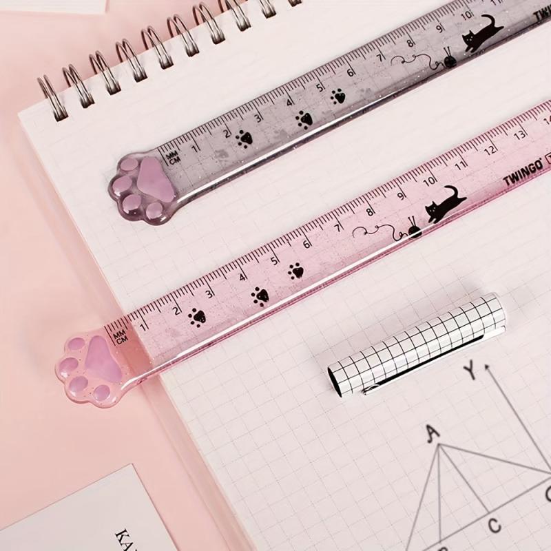 Cat Claw Straight Ruler Student Stationery Measuring Ruler