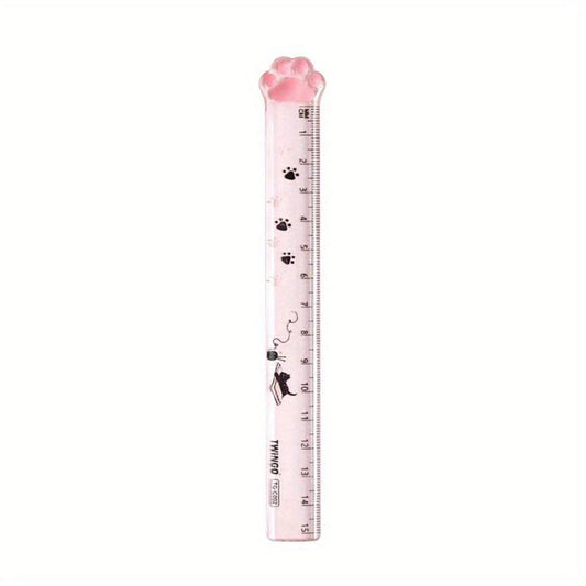 Cat Claw Straight Ruler Student Stationery Measuring Ruler