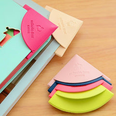 4pcs Multicolor Leather Bag Corner Bookmark
