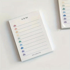 Colorful Clouds To Do List Memo Book - 50 Sheets