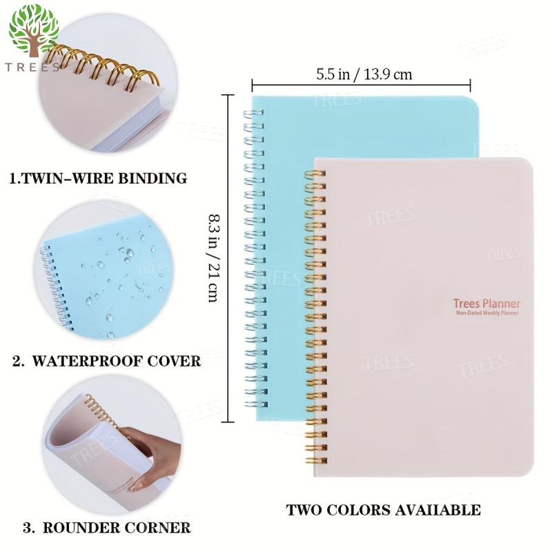Trees Spiral A5 Planner Agenda School Supplies
