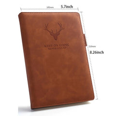 A5 Leather Notebook Refillable Loose Leaf Business Notebook