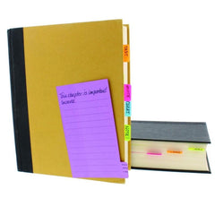 Divider Sticky Notes Tabbed Self Stick Lined Note Pad Assorted Neon Colors