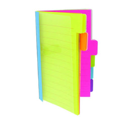 Divider Sticky Notes Tabbed Self Stick Lined Note Pad Assorted Neon Colors