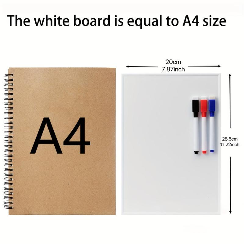 1pc Magnetic Dry Erase Whiteboard + 3 Marker Pens