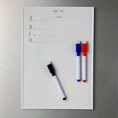 1pc Magnetic Dry Erase Whiteboard + 3 Marker Pens