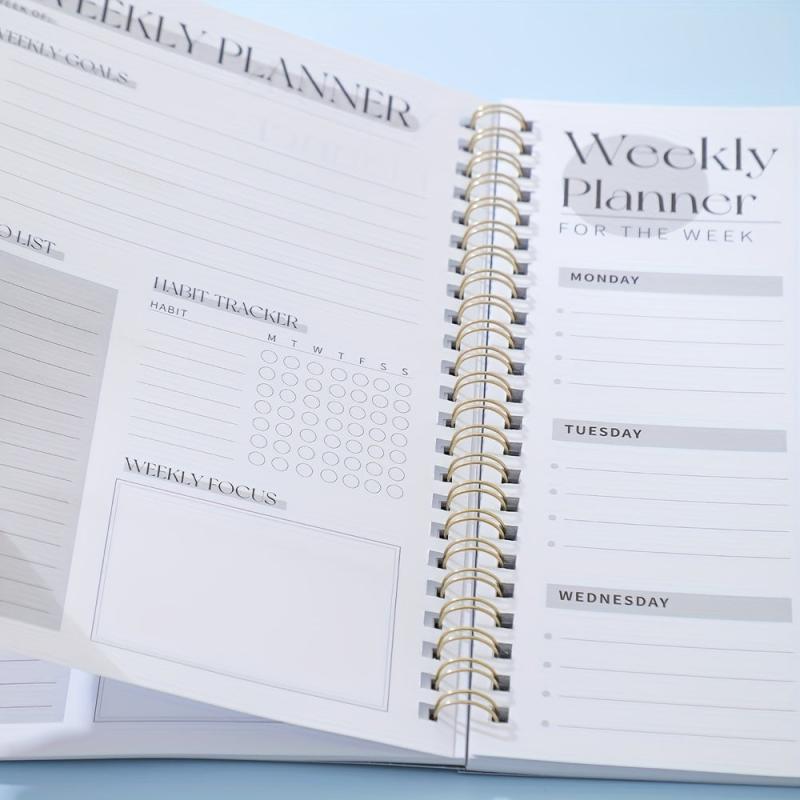 1pc Weekly & Daily Planner Spiral Academic Appointment Book