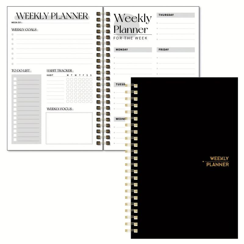 1pc Weekly & Daily Planner Spiral Academic Appointment Book