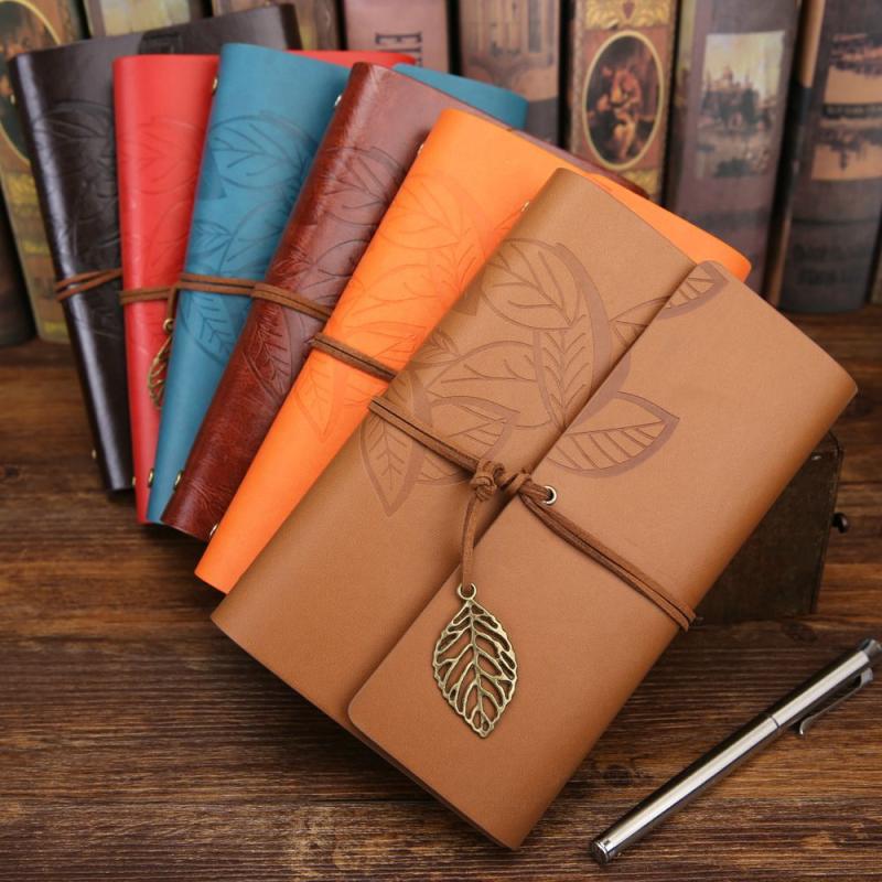 Vintage Diary PU Leather Notebook Spiral Notepad Replaceable Journal