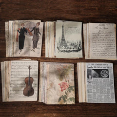 200 Sheets Vintage Scrapbook Paper Junk Journal Supplies